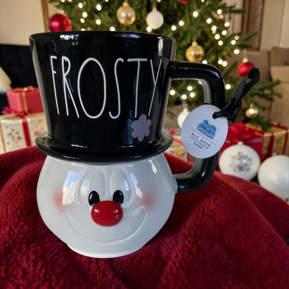 NEW 2021 Rae Dunn Frosty the Snowman Christmas Xmas Coffee Cocoa 18oz Mug